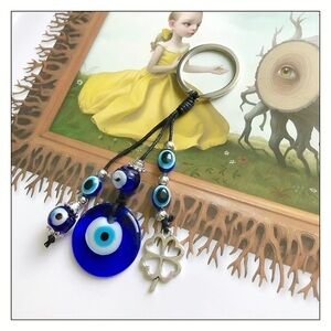 Evil Eye Nazar Protection Glass Beads Key Chain